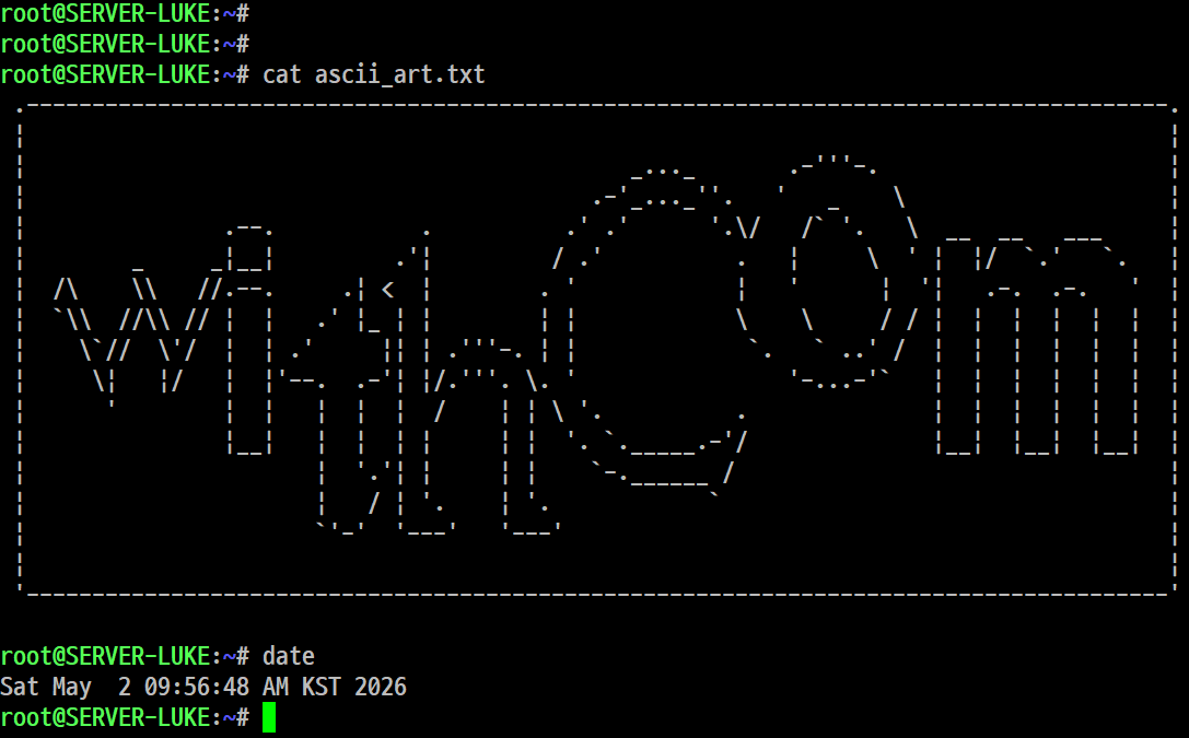 회사명을 ascii art로 표현
